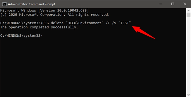 How to unset an environment variable in Windows using Command Prompt