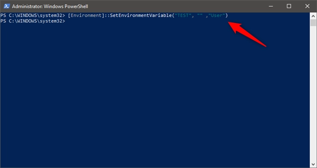 How to delete an environment variable from PowerShell