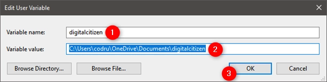 Editing an environment variable