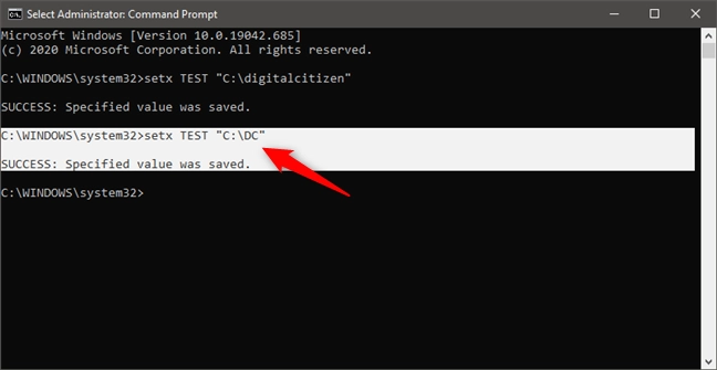 How to change the value of an environment variable in Command Prompt