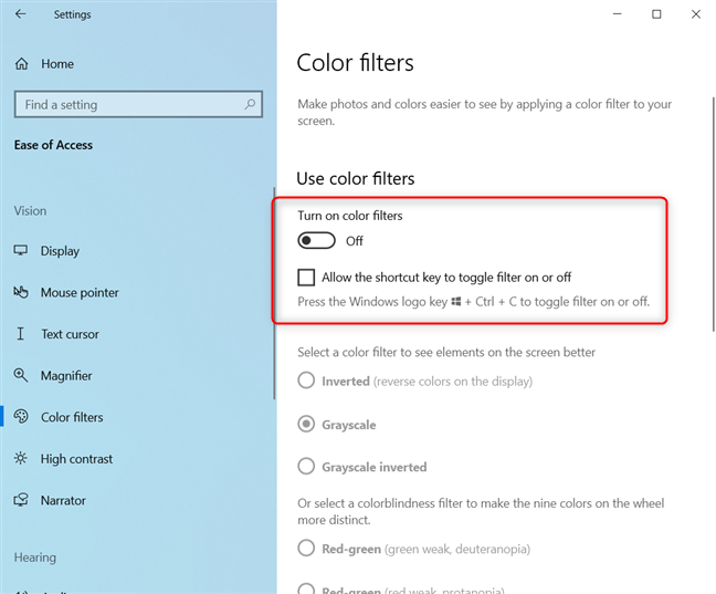 Disable the Color filters to enjoy normal colors