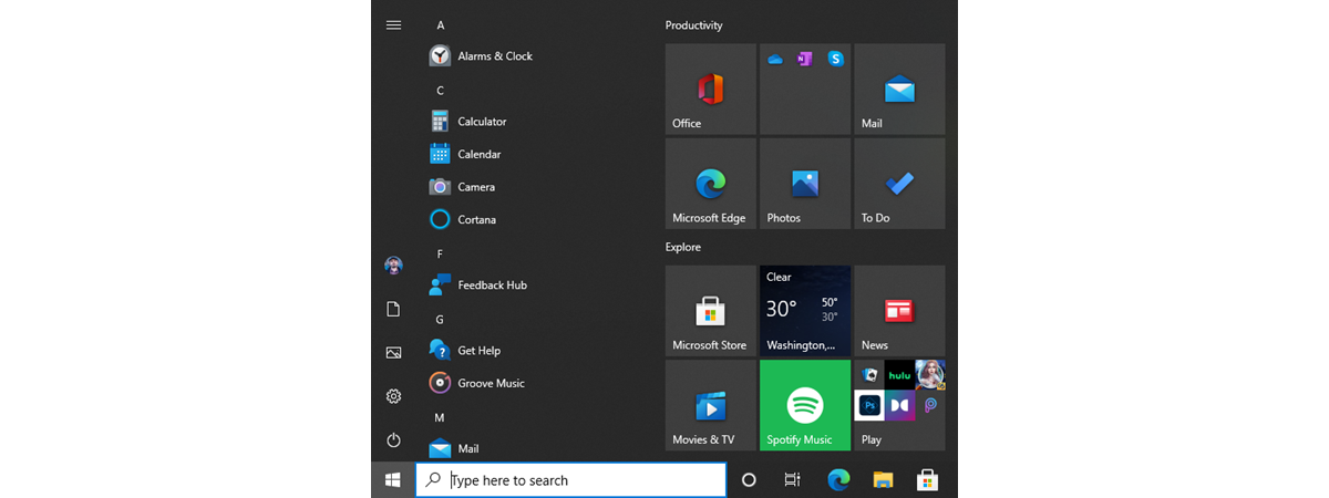How to resize tiles in Windows 10, on the Start Menu