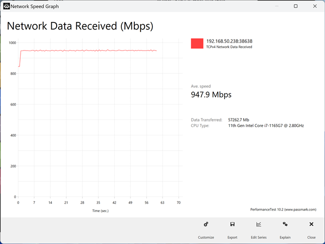 How a wireless transfer looks when using an Ethernet backhaul