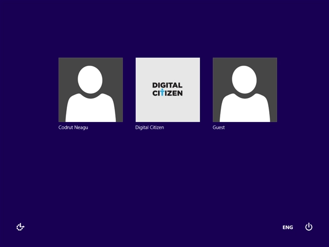 Windows 8.1 list of users shown on the sign-in screen