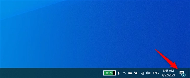 How to open Action Center in Windows 10