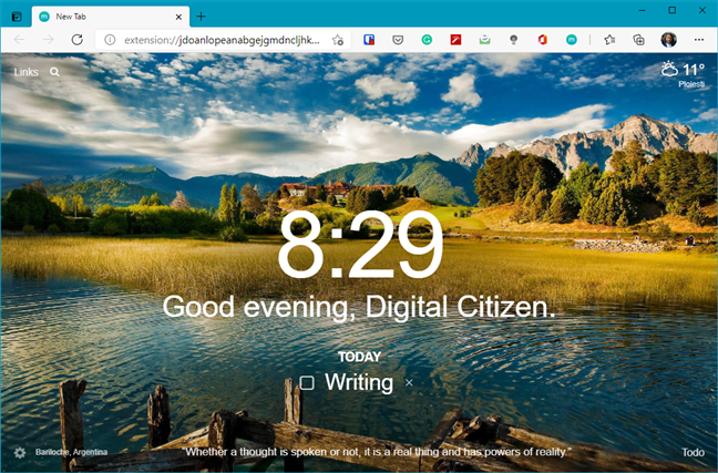 Momentum - Microsoft Edge Addons