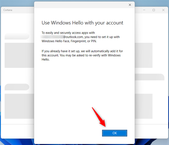 Use Windows Hello with your account