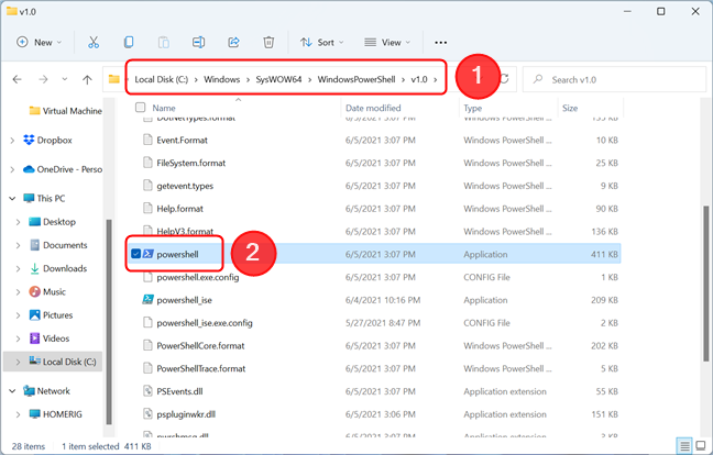 Launch PowerShell using File Explorer