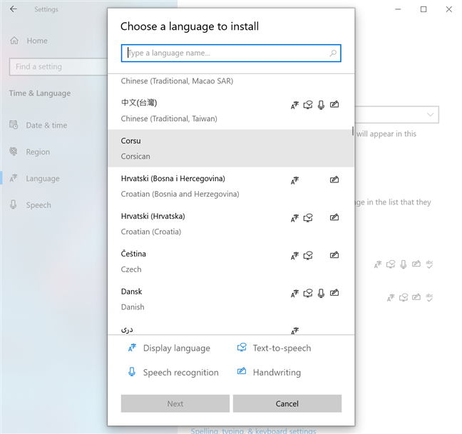 You can change language in Windows 10 to most of the available options