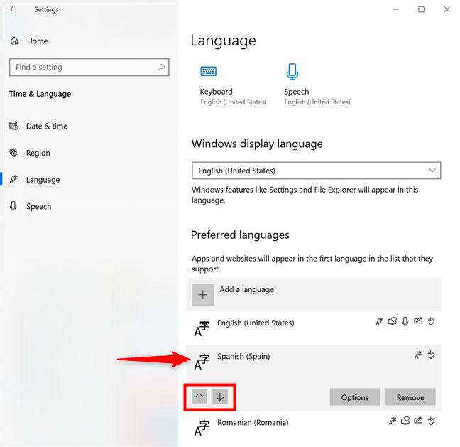 Use different Windows 10 languages for different elements