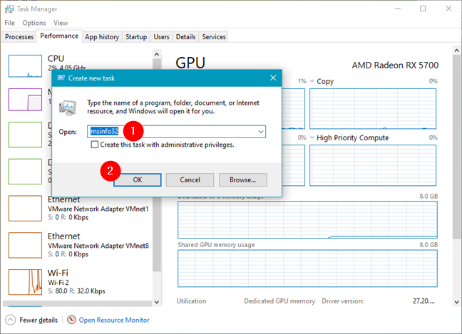 Opening Windows Mobility Center from Task Manager