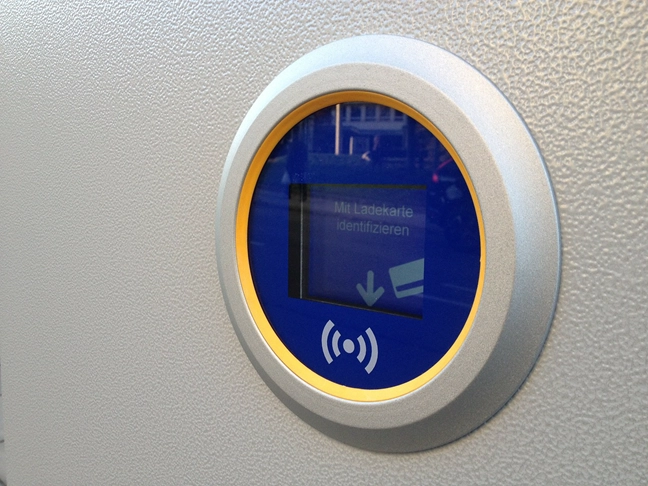NFC reader in a public transport vehicle
