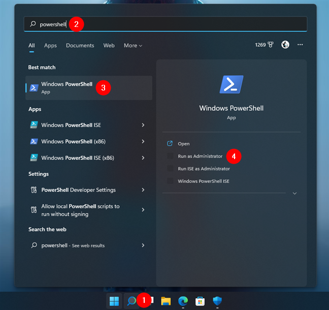 Open Windows PowerShell in Windows 11 as admin