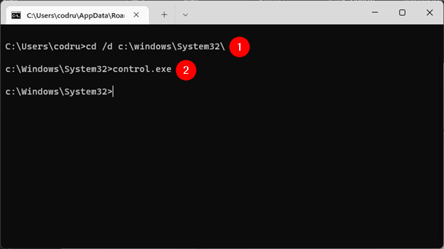 Launching an app from Command Prompt