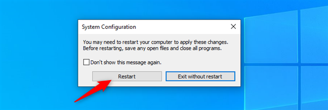 Restart Windows 10 in Safe Mode