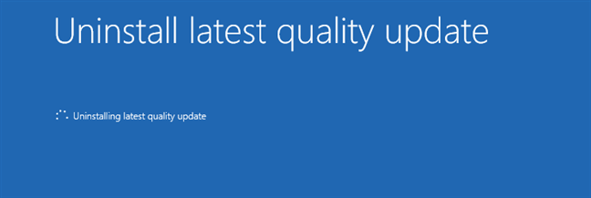 Windows 10 is uninstalling latest quality update