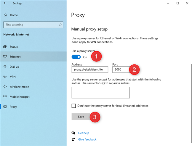 Chrome uses the proxy settings from Windows 10