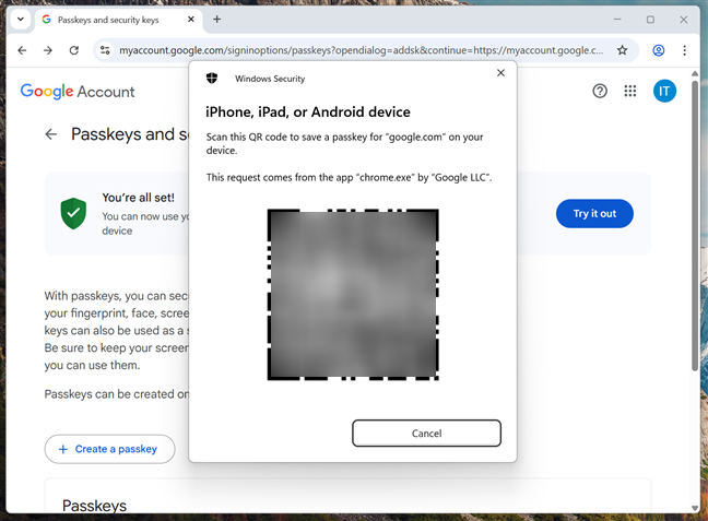 Scan the QR code with your smartphone