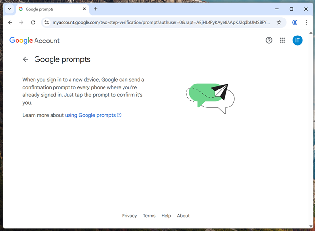Details about Google prompts