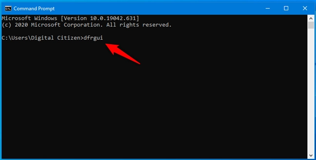 How to open Disk Defragmenter from Command Prompt