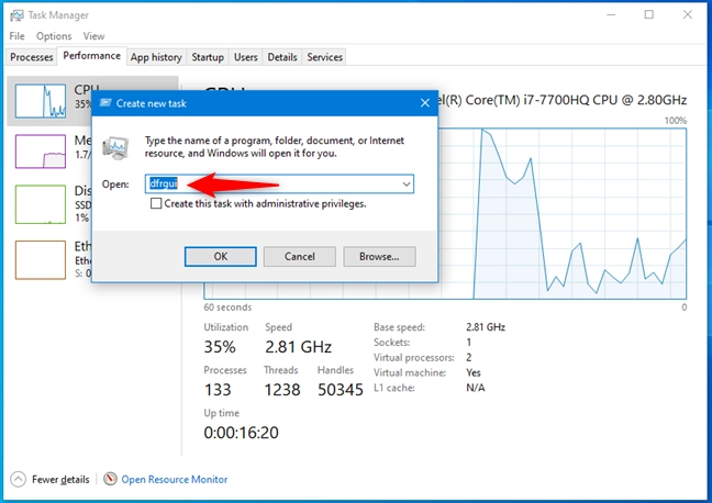 How to open Disk Defragmenter from the Task Manager