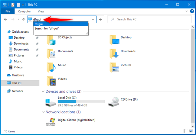 How to open Disk Defragmenter from File Explorer