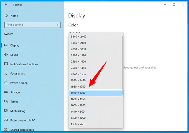 How to change screen resolution Windows 10 using the keyboard