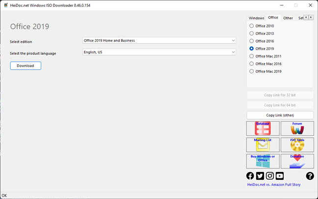 How to download Office as a standalone ISO file