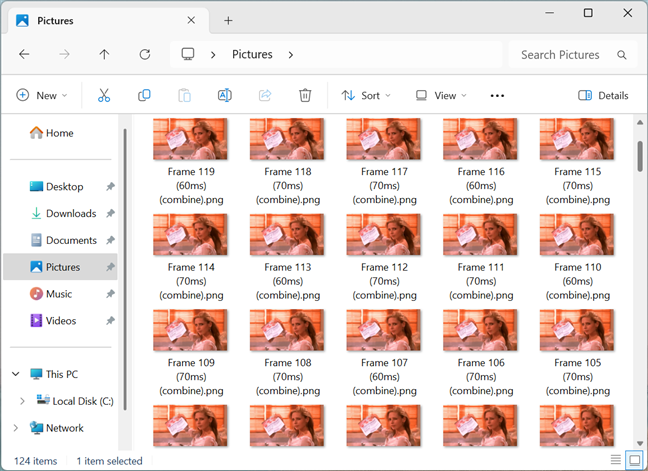 You can see your GIF frame by frame