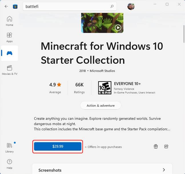 How To Play Games Downloaded From Microsoft Store?