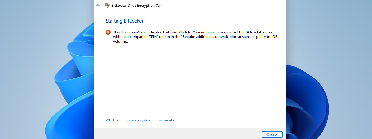 BitLocker TPM chip