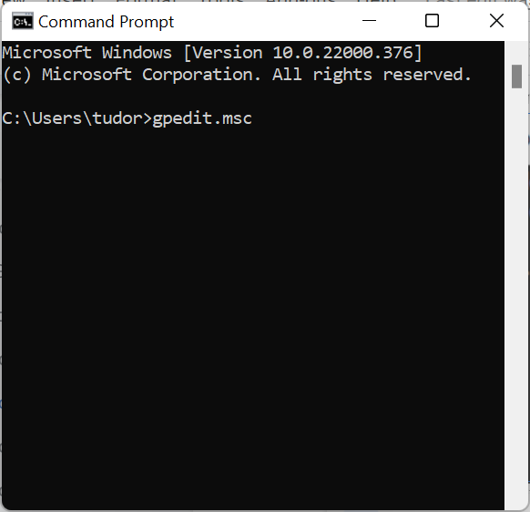 The command is identical for Command Prompt and PowerShell