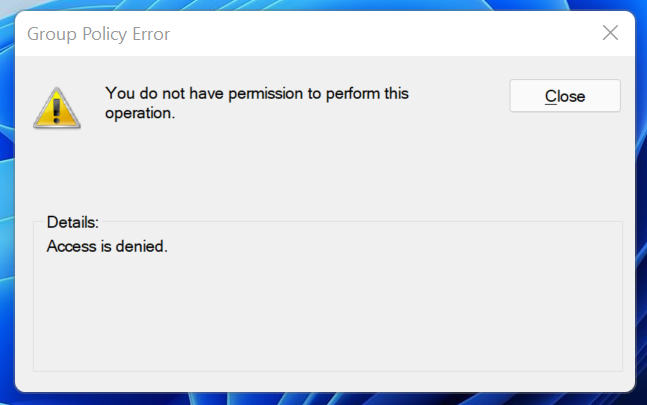 Only users with administrative rights can use the Local Group Policy Editor