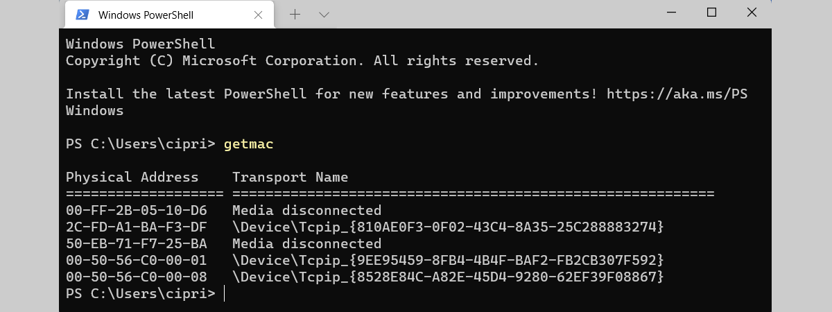 7 ways to find your MAC address in Windows