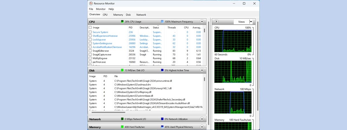 12 ways to open Resource Monitor (resmon) in Windows 11