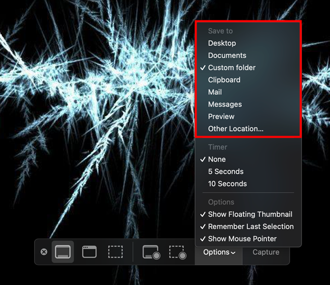 How to set screenshot location on Mac