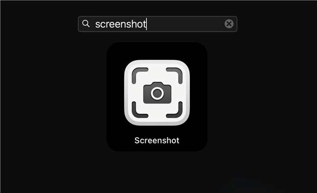 Find the app for taking a Screenshot on Mac