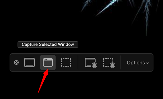 On Mac, take a screenshot of an app with Capture Selected Window