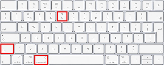 Press the highlighted keys to open the app and quickly capture the screen on Mac