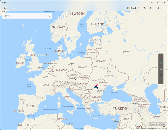 The Windows Maps app