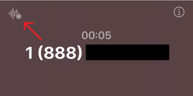 Tap the record button in the top-left corner of the screen