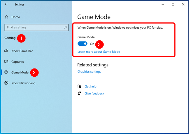 Enable Game Mode in Windows 10
