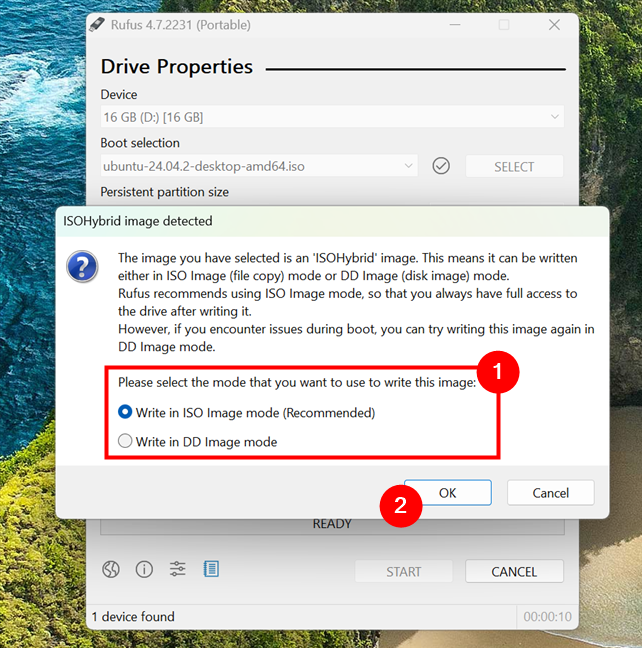 When creating Linux USB drives, you can choose between two different writing modes
