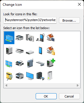 Icons stored in the networkexplorer.dll file