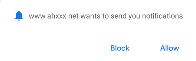 Any similar pop-up can generate Chrome notifications spam