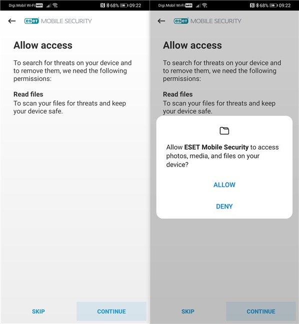 Allowing ESET access to read files