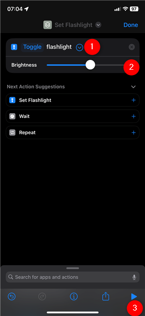 Adjust the brightness of your iPhone flashlight