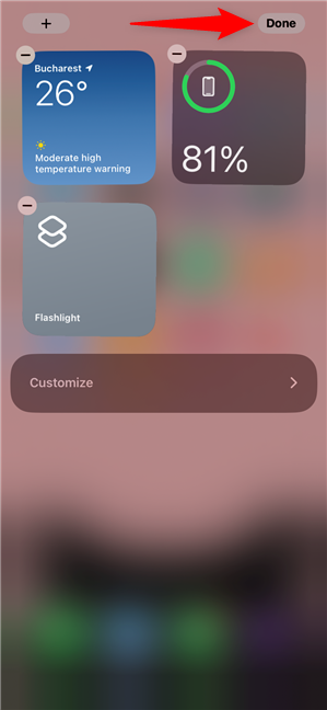 Finish adding the flashlight widget