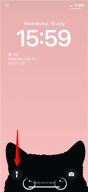 The Lock Screen flashlight button is available on modern iPhone models
