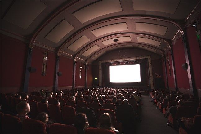 A cinema screen with a 2K resolution
